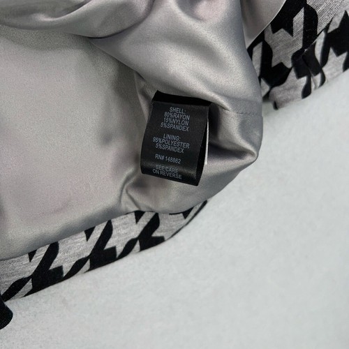 Torrid Jacket Womens 1 Black White Houndstooth Ponte Longline Blazer Career Work - Picture 7 of 14