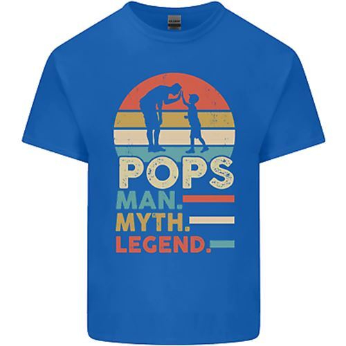 Pops Man Myth Legend Funny Fathers Day Mens Cotton T-Shirt Tee Top - Picture 24 of 26
