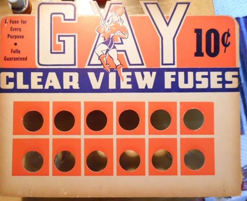 Vintage GAY Clear View FUSE Store  Display Card Atlanta,Ga Old Stock, 1950's - Bild 2 von 4