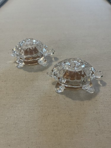 VTG Lenox Full Lead Chrystal Glass Turtles set - Made in Czech Republic* - Picture 5 of 5