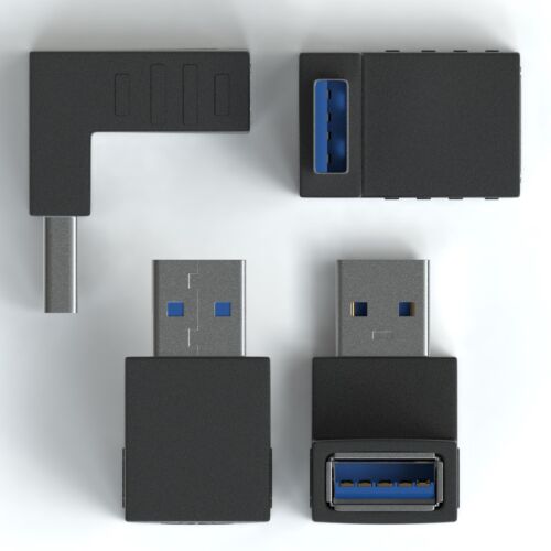 3x USB 3.0 Winkel Adapter 90° Grad Winkeladapter A Stecker zu A Buchse - Bild 6 von 6