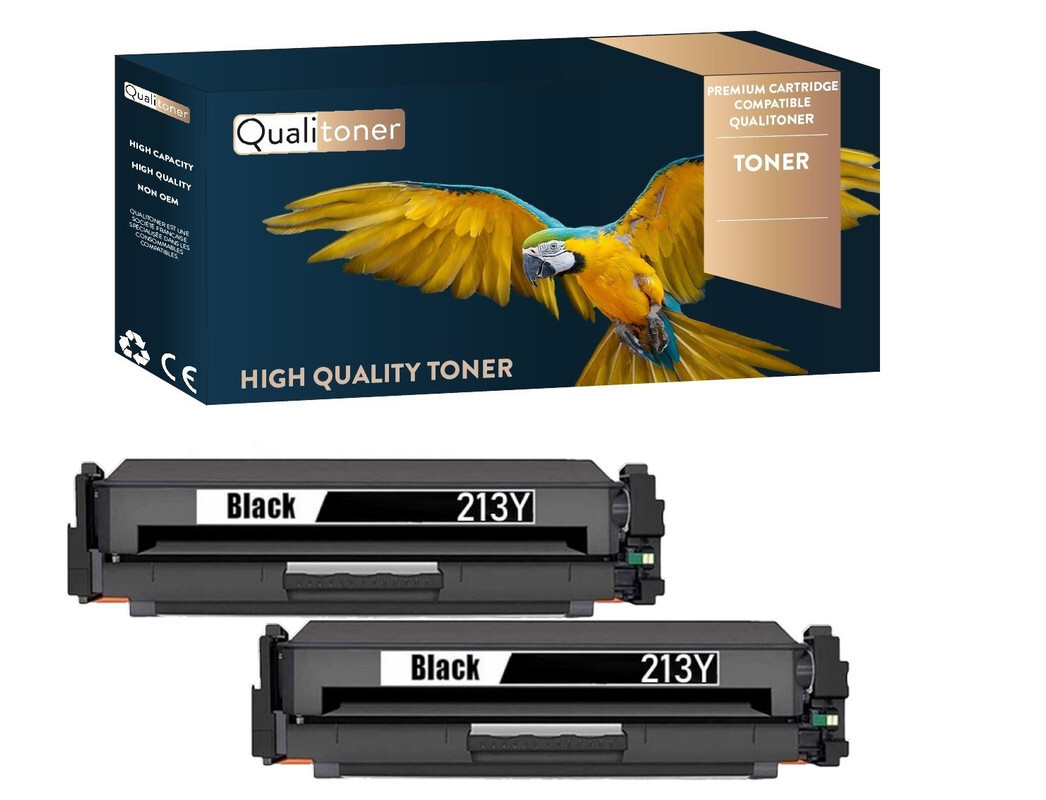 Toner 213X W2130X Noir lot de 2 pour impression grand volume au bureau