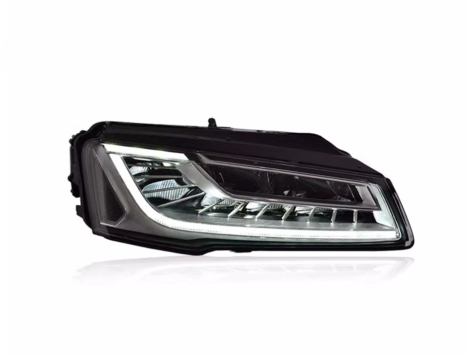 Conjunto de faros LED delanteros exteriores de plástico ABS para Audi A8 2011-2017 Foto 3 de 4