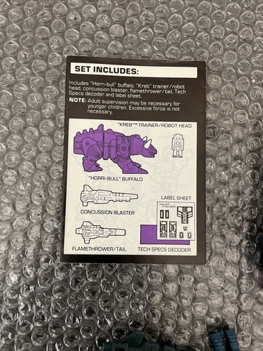 Horri-Bull komplett *Broke Head* Headmasters 1988 Vintage Hasbro G1 Transformers - Bild 11 von 22