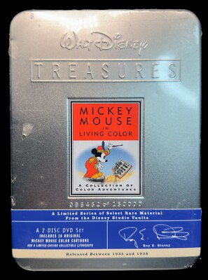 Walt Disney Treasures MICKEY MOUSE IN LIVING COLOR DVD 2-DVD Tin Sealed ...