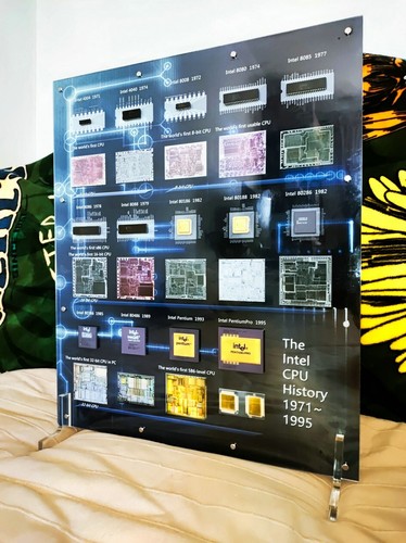 Vintage Intel History 4004~Pentium Pro CPU Art Wall Decorative Frame Display - 第 1/18 張圖片