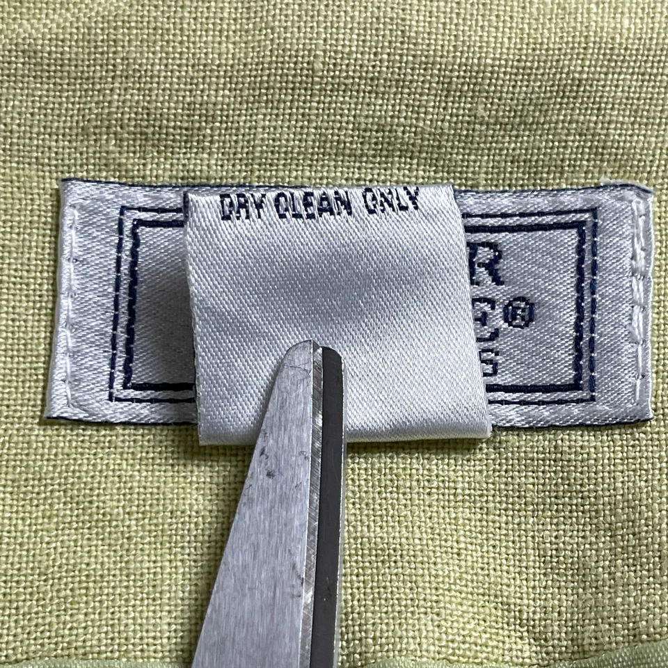 Camisa Blazer Jennifer Moore Mujer Mezcla de Lino Manga Corta Abotonada 14P Verde Foto 4 de 4