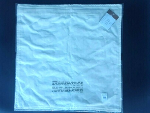 Pottery Barn Pelham Ikat 18" x 18" Embroidered Pillow Cover White/Yellow New - Picture 4 of 6