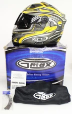 Gmax YF Design Yellow Motorcycle Full Helmet 68S L Adult Snowmobile Reflector