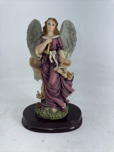 Turtle King Corp Angel Holding Trumpet with Base 8" Tall - Picture 2 of 15