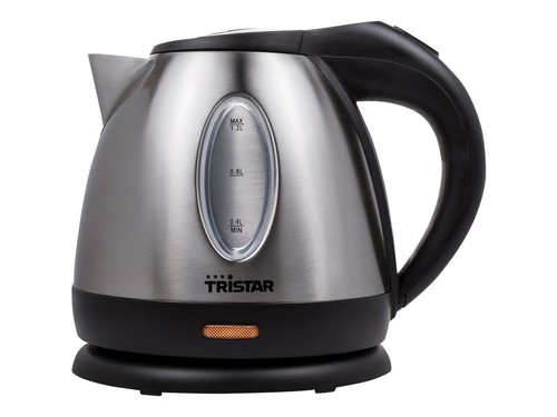 Hervidor de agua Tristar Jarra WK-1323 Estándar 1500 W 1,2 L Acero inoxidable 360° Rotacional - Imagen 7 de 13
