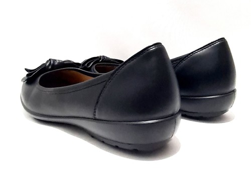 Hotter Jewel Size 8 UK Wide Fit EXF Black Leather Shoes Flats Comfort Concept - Picture 3 of 7