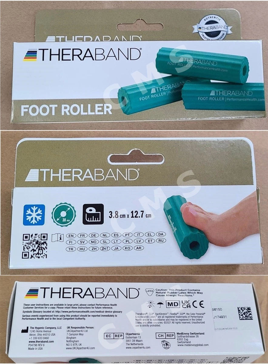 THERABAND Green Foot Roller Massager Heel Spurs Plantar Fasciitis