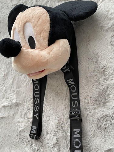 Disney SERIES CREATED by MOUSSY Mickey Mouse Face Backpack Black Rare Item - Picture 3 of 6