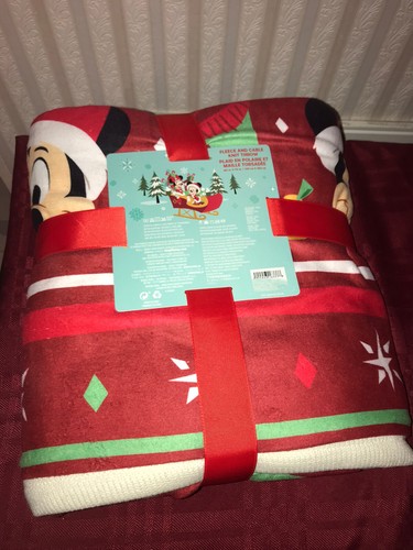 2020 Disney Parks Mickey Mouse Weihnachten Happy Holidays Überwurf Decke 60 "x 72" - Bild 4 von 7