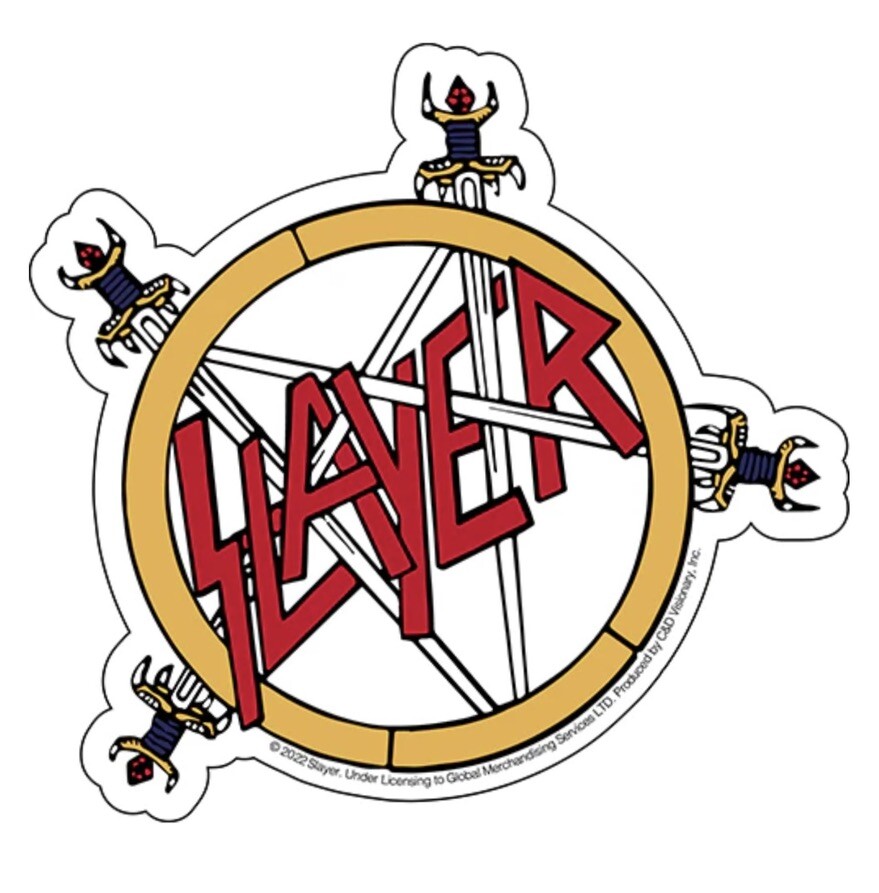 Slayer Pentagram Logo Sticker S016S | eBay