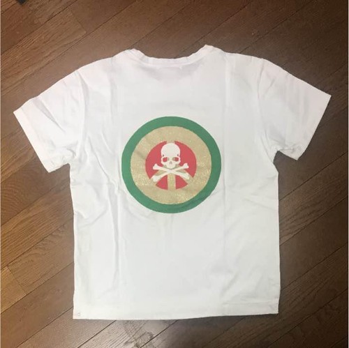 MASTERMIND JAPAN Logo Back Skull T-Shirt Tops men S White Green Red from JP - Picture 2 of 12