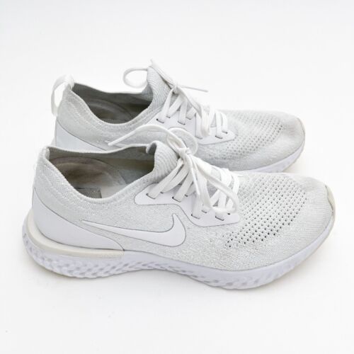Nike Epic React Flyknit Triple White Womens US 7 Sneakers Shoes AQ0070-102 - Picture 9 of 18
