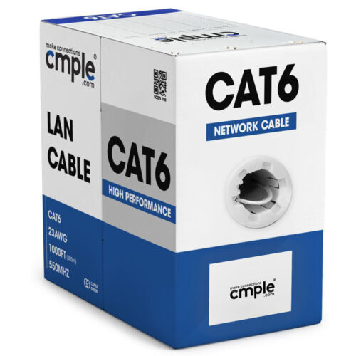 White 1000FT CAT6 Bulk Cable Ethernet Cable LAN 23AWG Cat6 Cord Network Wire - Picture 3 of 8