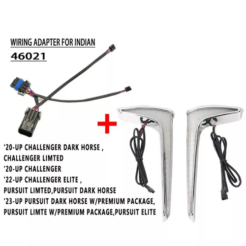 For Indian Pursuit Limited Premium Package LED Turn Signal Lower Fairing Lights - Picture 14 of 15