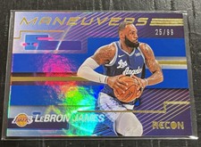 2020-21 Panini RECON Lebron James Prizm Refractor 25/99 MANEUVERS Lakers #3 Mint