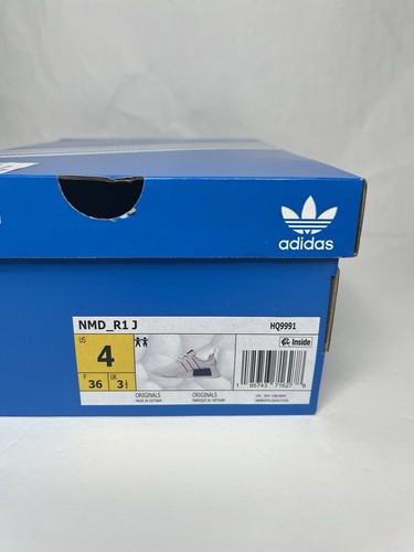 Adidas NMD R1 J White Red & Blue 4Y HQ9991 W BOX - Picture 8 of 8