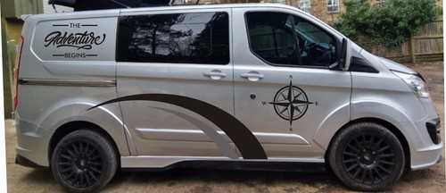 2x Full Decal Kit Adventure Compatible with Ford Transit Custom Graphics ft31 - Picture 1 of 4