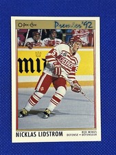 1991-92 O-Pee-Chee Premier - #117 Nicklas Lidstrom RC - NM-MT - Red Wings HOFer!