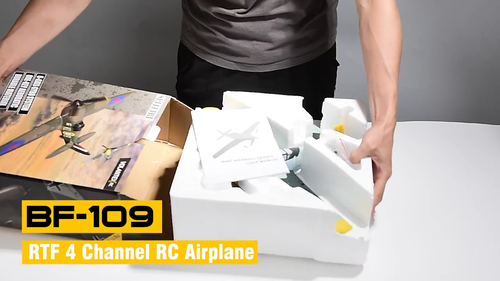 BF-109 Fighter 2.4G 4 canales radiocontrol envergadura 400 mm 6 ejes giroscopio acrobático juguete RTF - Vídeo 1 de 1