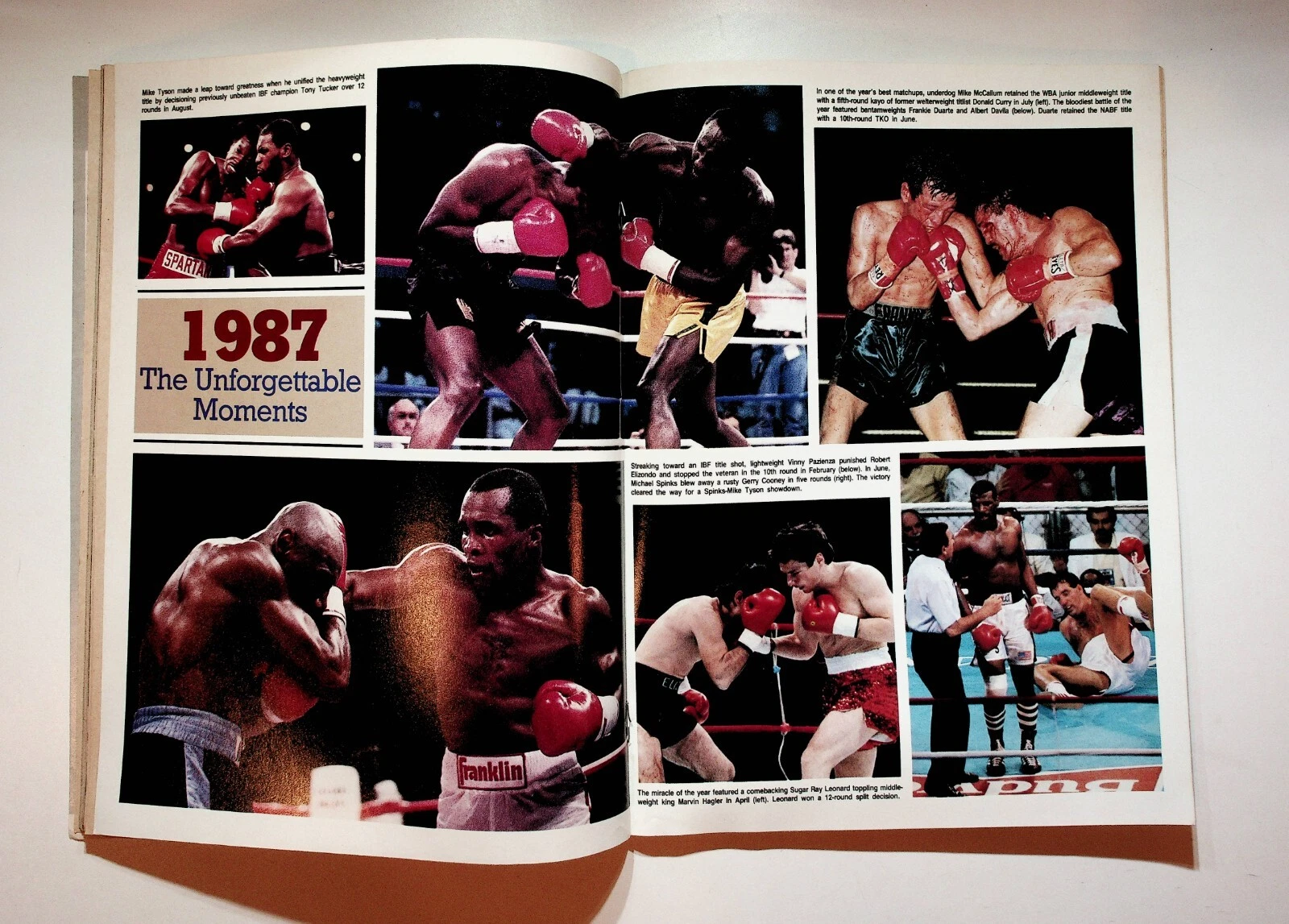 1988 March KO Knockout Boxing Magazine Sugar Ray Leonard Tyson Spinks Hagler - 画像3/8