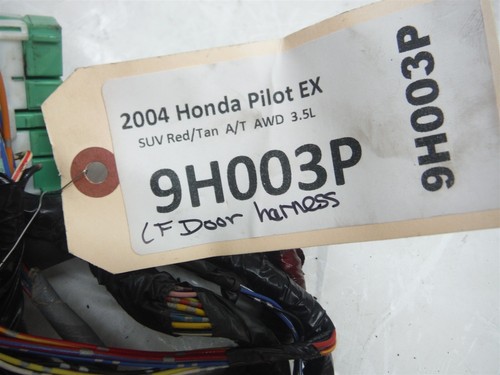 2004 HONDA PILOT AWD DRIVER LEFR FRONT DOOR WIRE WIRING HARNESS OEM 2003 2005 - Picture 12 of 12