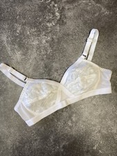 White Bra Lightly Padded Non Wired Crossover Bra - Sizes A to DD Cup