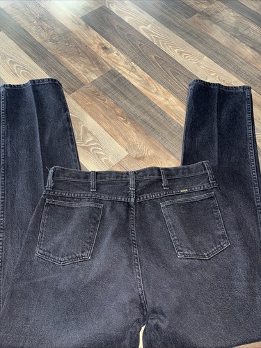 Rustler Men label sz 36 Regular Fit, Straight Leg Black Jeans, actual sz 35 - Picture 4 of 7