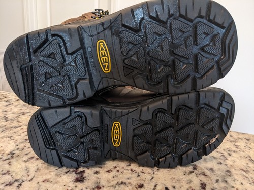 KEEN Dover 6" Hombre Talla 7 D Impermeable Fibra de Carbono Puntera Tierra Oscura Negro Seguridad - Imagen 4 de 7