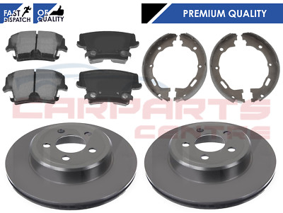 FOR CHRYSLER 300C 300 C REAR BRAKE DISCS BRAKE PADS HAND BRAKE SHOES SET 05-10
