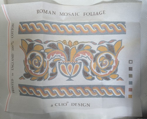Tapestry kit Clio Design 11" x 16" Roman Mosaic Foliage