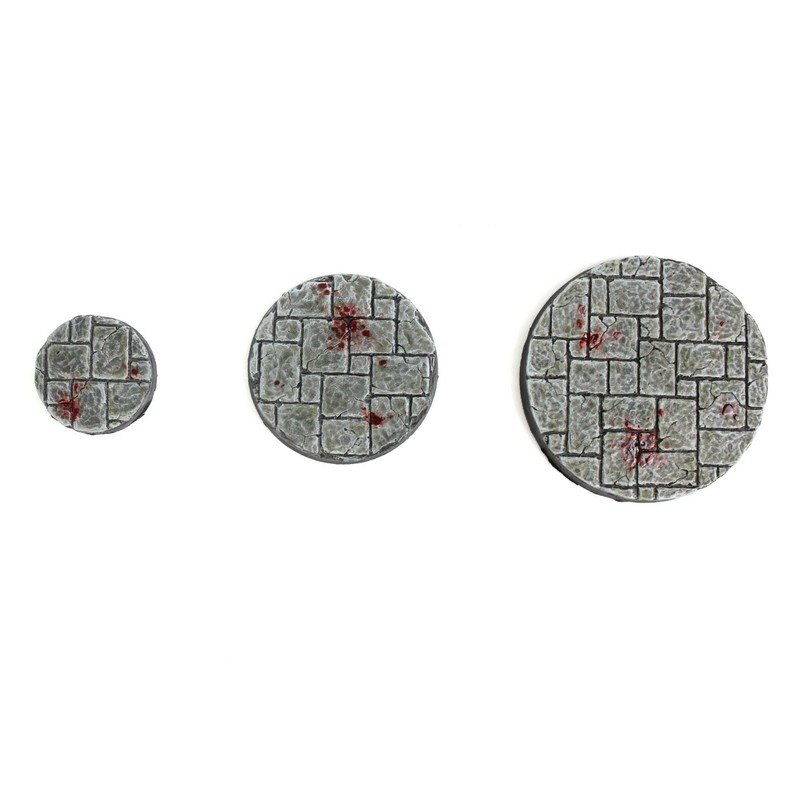 Dungeon Stone Resin Bases – Round Bases for 20mm-28mm Scale Miniatures