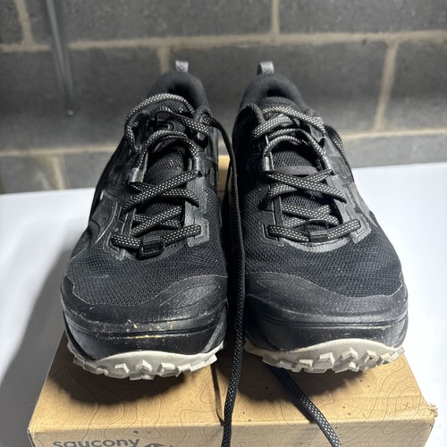 Size 8 - Saucony Peregrine 10 Black Trail Running Shoe - Picture 5 of 11