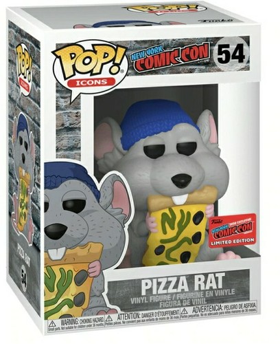 *OFFIZIELLER NYCC 2020 LOGO STICKER* FUNKO POP! AD ICONS - PIZZA RAT (BLAUER HUT) - Bild 7 von 8