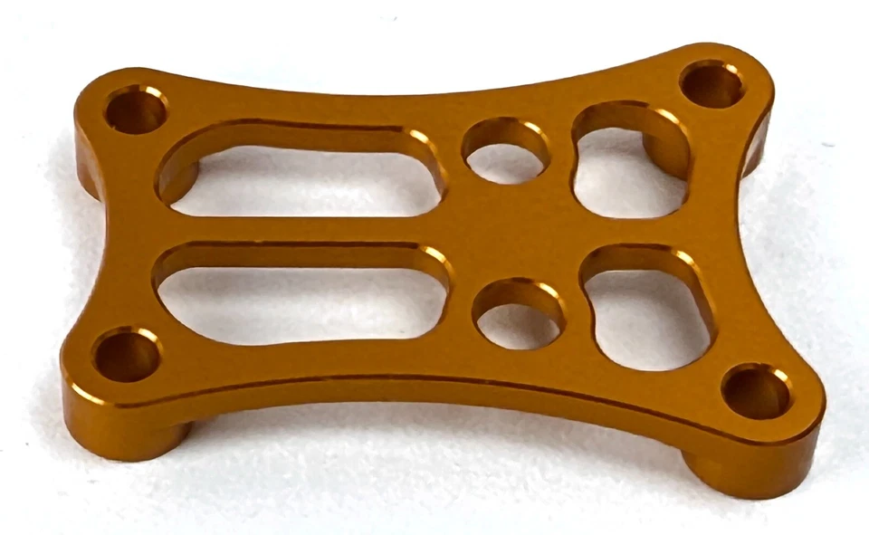 Dhawk CNC Aluminum Transmission Brace Gold For Team Associated RC10GT - Image 2 of 3