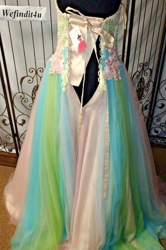 VESTIDO DE FIESTA J224B MAC DUGGAL 40408 TALLA 4 PASTEL $548 - Imagen 10 de 10