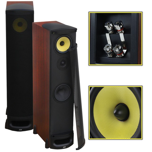 Pair Of 6 5 Bi Amp Home Theater Floor Standing Tower Speakers Dcm By Mtx Audio