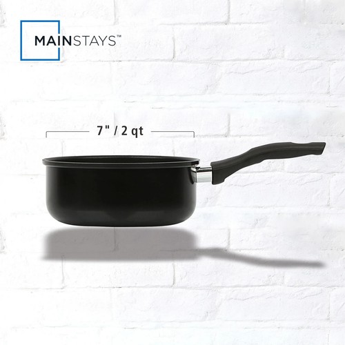 2-Quart Aluminum Non-Stick Saucepan, Black, Cookware Essential - Bild 3 von 5