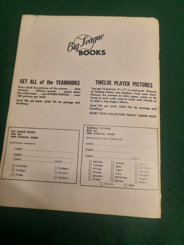 1965 Yankees Yearbook NICE Cond. Mickey Mantle Roger Maris Kubek Whitey Ford - Picture 10 of 10