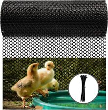 Plastic Chicken Wire, Durable Plastic Wire Mesh Fence 16.9 in X 33 FT Roll Black 0.78 per foot