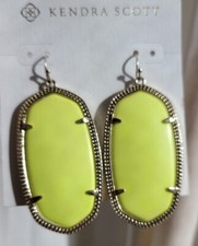 Kendra Scott Neon Yellow Danielle Statement Earrings In Gold