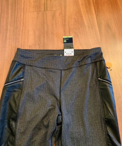 XERSION Pantalone donna aderente street leggings nero spina di pesce taglia 1X nuovo con etichette - Foto 3 di 8