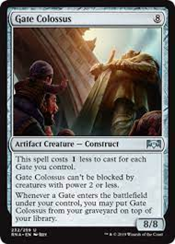 MTG 2019 GATE COLOSSUS - ARTIFACT CREATURE Magic Gathering card UNCOMMON - Picture 1 of 2