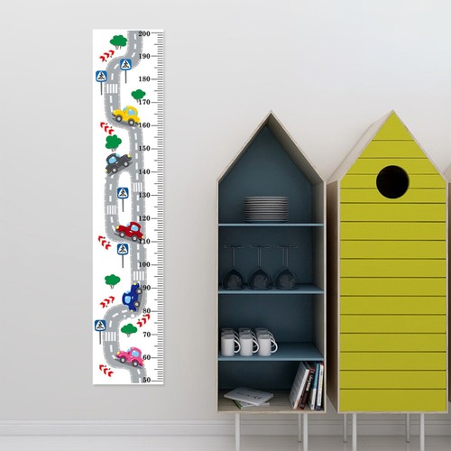 Watercolor Wall Stickers Toddler Child Living Room Grow Chart Kids