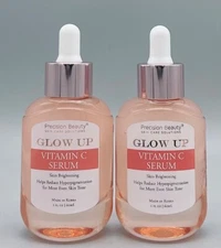 [2] Precision Beauty Glow Up Vitamin C Face Serum ~Skin Brightening~ 2 fl oz New